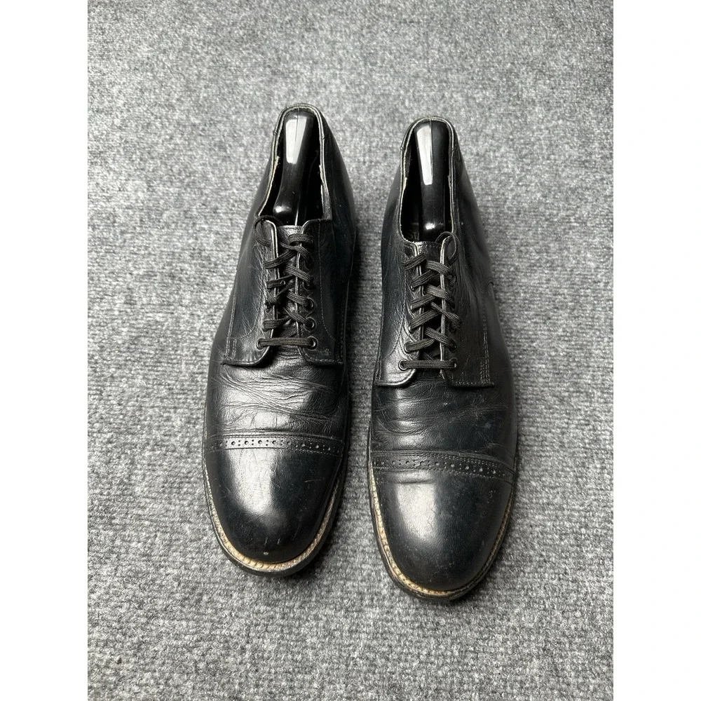 Mens Dress Shoes Stacy Adams Black Cap Toe Oxford Leather, Size US 10